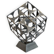 Load image into Gallery viewer, Geo Cube Tabletop Sculpture - Gray
