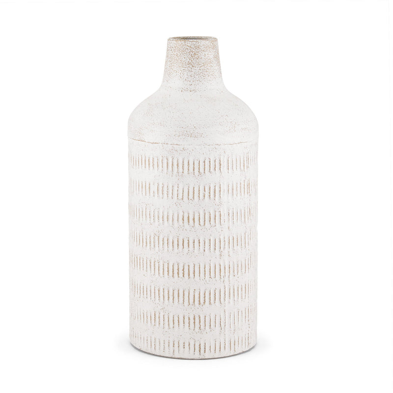 Geometric Cylinder Table Vase (608320) - Off White / Off White