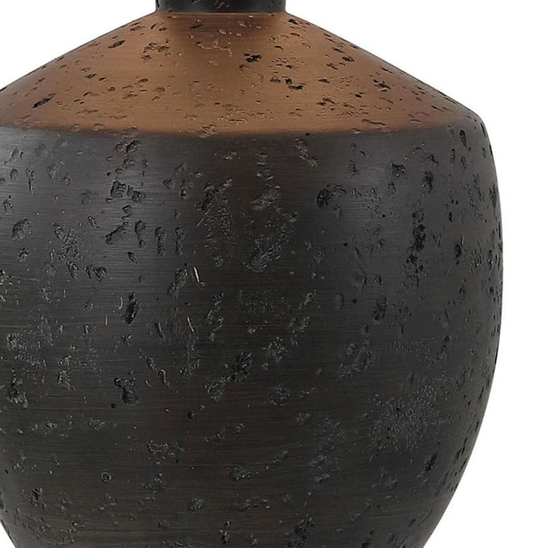 Urn Table Lamps With Empire Shades (Set of 2) - Black