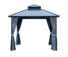 Load image into Gallery viewer, 10*10FT patic gazebo,alu gazebo with steel canopy,Outdoor Permanent Hardtop Gazebo Canopy for Patio, Garden, Backyard
