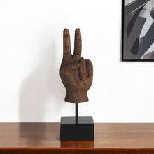 Load image into Gallery viewer, Fabric Hand Tabletop Sculpture - Brown
