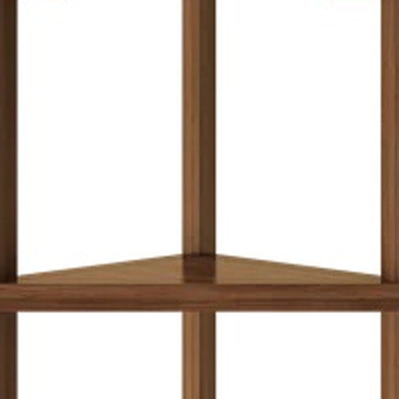 Four Tier Corner Bookcase - Walnut