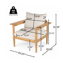 Load image into Gallery viewer, Terassi - Outdoor Lounge Chair (Set of 2) With Cushions - Beige / Light Teak
