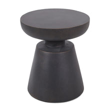 Load image into Gallery viewer, Outdoor Lightweight Concrete End Table With Half Sphere Top - Copper
