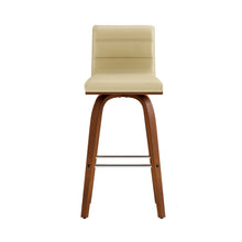 Load image into Gallery viewer, Fabric And Iron Low Back Counter Height Swivel Bar Chair - Cream And Brown
