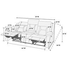 Load image into Gallery viewer, Modern Reclining Sofa With Pillow Arms And Headrest
