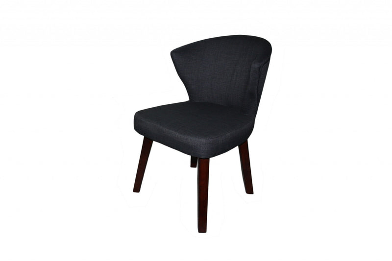 31" Contemporary Wooden Curve Back Dining or Accent Chair - Gray