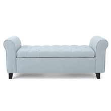 Load image into Gallery viewer, Hayes - Contemporary Armed Storage Bench With Rolled Arms And Button Tufting
