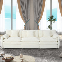 Load image into Gallery viewer, Modern Chenille Oversized Deep Seat Sectional Sofa With Pillows
