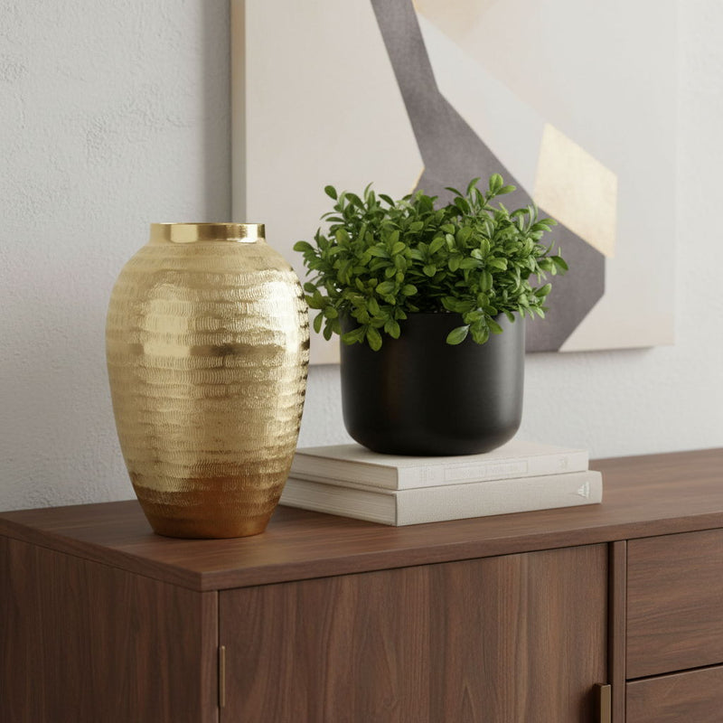Hammered Urn Table Vase (574418) - Gold