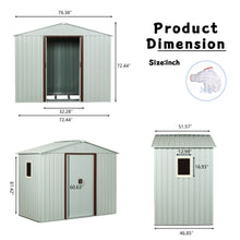 Load image into Gallery viewer, Ry-Sdyx56-Ww Outdoor Metal Storage Shed With Window - White
