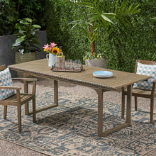 Load image into Gallery viewer, Outdoor Expandable Acacia Wood Dining Table With U Shaped Leg
