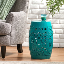 Load image into Gallery viewer, 12&quot; Outdoor Lace Cut Side Table
