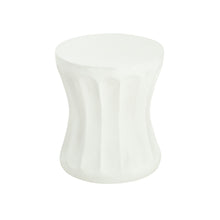 Load image into Gallery viewer, Outdoor Round Concrete Antique White Side Table, Living Room End Table - Antique White
