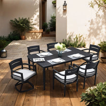 Load image into Gallery viewer, Outdoor Patio Dining Table With Tapered Feet &amp; Umbrella Hole
