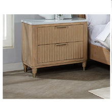 Load image into Gallery viewer, Nightstand With Accented Hardware - Natural Wood
