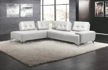 Load image into Gallery viewer, Leather L Shaped Two Piece Seating Component - White
