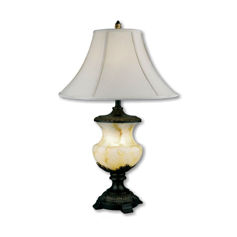 Metal And Alabaster Table Lamp - Black