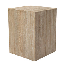 Load image into Gallery viewer, 20" Marble Square Block End Table - Beige
