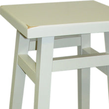 Load image into Gallery viewer, Backless Counter Height Bar Chair With Footrest 24" - White
