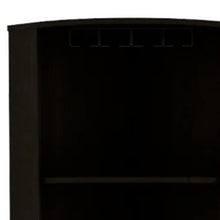 Load image into Gallery viewer, 71" Wood Corner Bar Cabinet With Two Doors - Black
