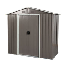 Load image into Gallery viewer, 8Ft x 4Ft Outdoor Metal Storage Shed - Gray
