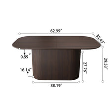 Load image into Gallery viewer, Modern Dining Table With Vertical Striped Legs
