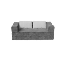Load image into Gallery viewer, 3 Seat Folding Floor Couch &amp; King Size Bed Mattress
