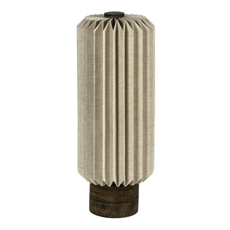 16" Geometric Bedside Lamp With Cylinder Shade - Natural