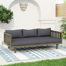 Load image into Gallery viewer, Claremont - 3 Seater Daybed Teak Acacia Wood Water Resistant Cushions
