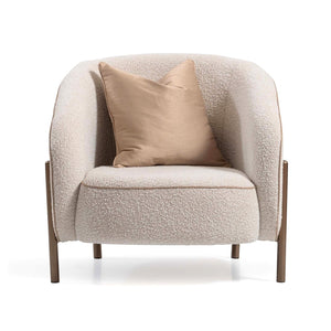 Lisbon - Accent Chair - Oyster / Matte Bronze