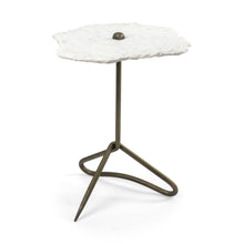 Load image into Gallery viewer, Marble End Table - Gold And White
