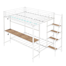 Load image into Gallery viewer, Bunk Bed With Built In Desk And LED Lighting
