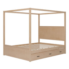 Load image into Gallery viewer, Canopy Platform Bed With Trundle And 3 Storage Drawers

