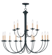 Load image into Gallery viewer, 33" Multi Light Dimmable Chandelier With Shades - Black
