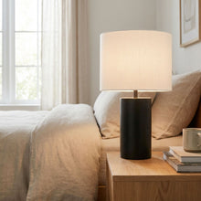 Load image into Gallery viewer, Aura - Table Lamp With On / Off Switch Block Base - Black / White
