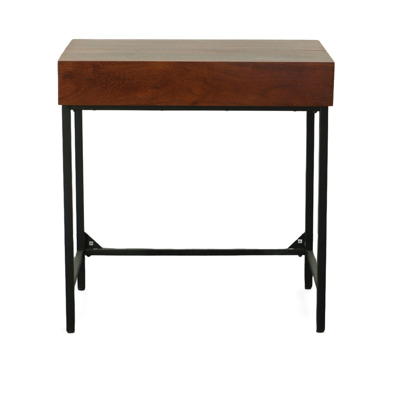 Secretary Desk With Two Drawers - Chestnut / Black