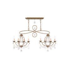 Load image into Gallery viewer, 24" Eight Light Dimmable Chandelier With Shades - Gold
