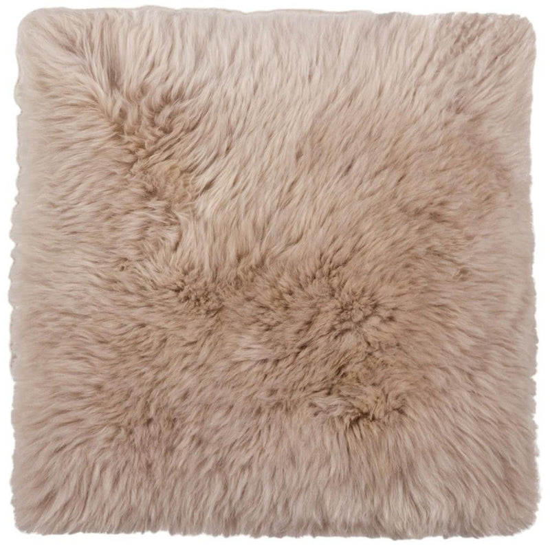 17" X 17" Wool Solid Color Chair Pads (Set of 2) - Taupe