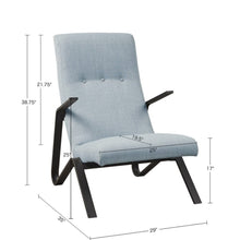 Load image into Gallery viewer, Manhattan - Accent Chair With High Back Support - Light Blue
