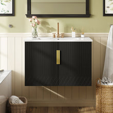 Load image into Gallery viewer, Bathroom Vanity With Sink, Rectangular Storage Cabinet With 2 Soft Closing Doors
