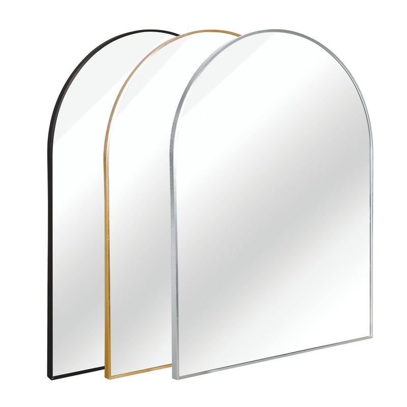 Aluminum Arch Framed Bathroom Vanity Mirror (756081) - Silver