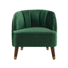 Load image into Gallery viewer, Elegant Upholstered Barrel Accent Chair With Wooden Legs
