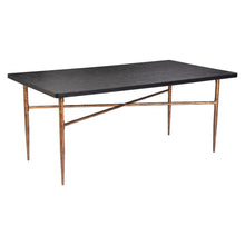 Load image into Gallery viewer, 72" Wood And Steel Dining Table - Black
