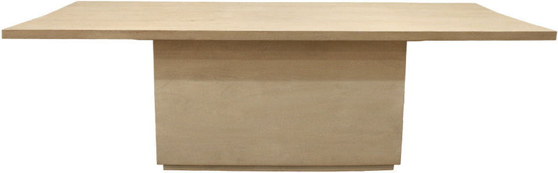 84" Solid Wood Pedestal Base Dining Table - Brown / Natural
