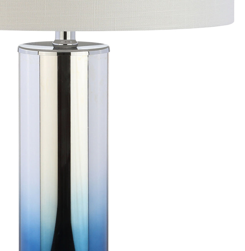 27" Novelty Table Lamp With Drum Shade - Blue