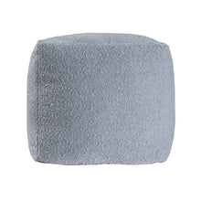 Load image into Gallery viewer, Boucle Pouf Ottoman - Blue

