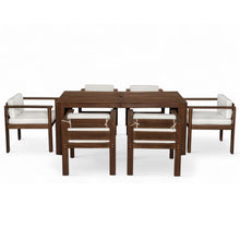 Load image into Gallery viewer, Rustic Patio Dining Set For 6 With Removable Cushions
