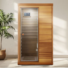 Load image into Gallery viewer, Hemlock Mini 1 Person Far Infrared Door Indoor Sauna Room
