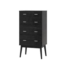 Load image into Gallery viewer, Wilbur - Faux Wood And Rubberwood 4 Drawer Dresser - Black
